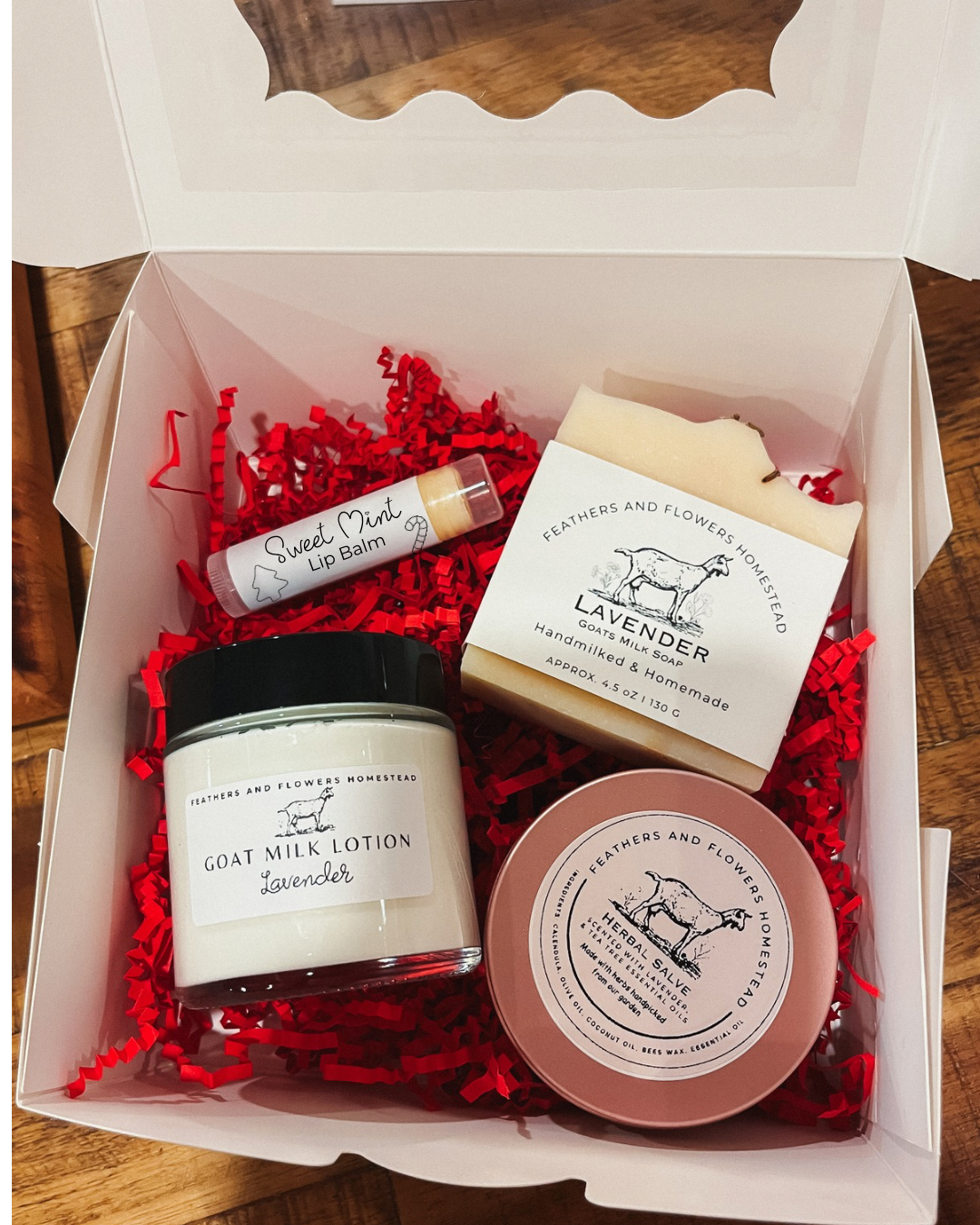 Goat Milk Soap, Lotion, Salve, and Lipbalm Set