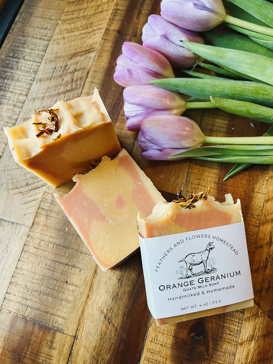 Orange Geranium Goat Milk Soap